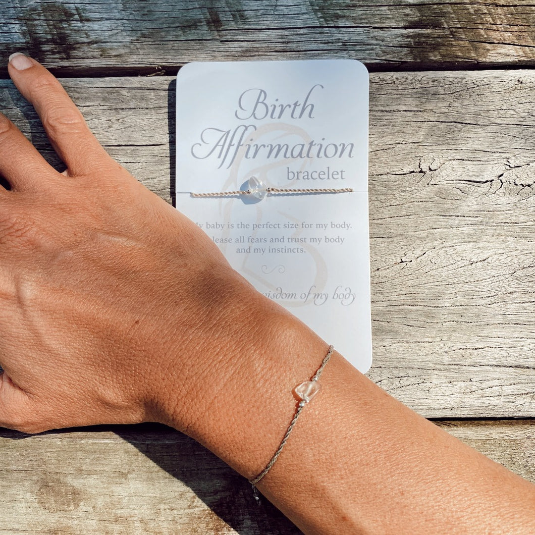 birth affirmation bracelet